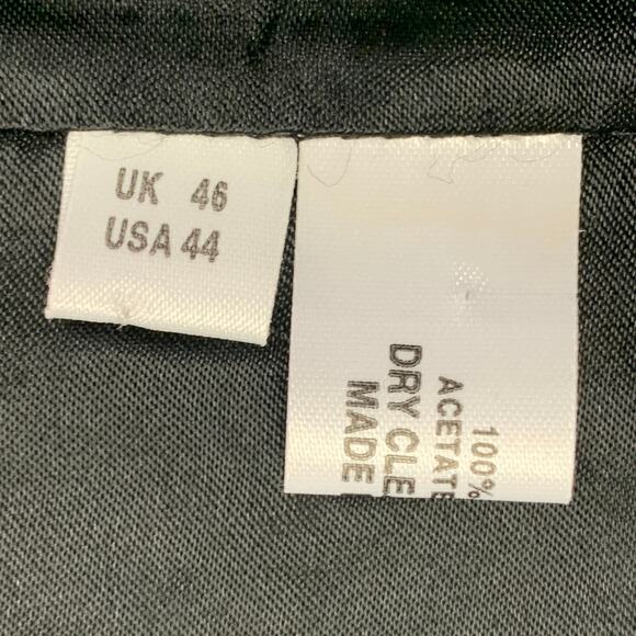 FAVOURBROOK Size 44 Black Grey Jacquard Silk Two Pockets Vest - Picture 6 of 7